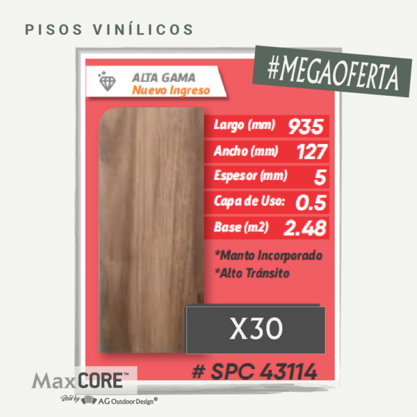 Piso Vinilico MaxCore sold by AG Outdoor Design