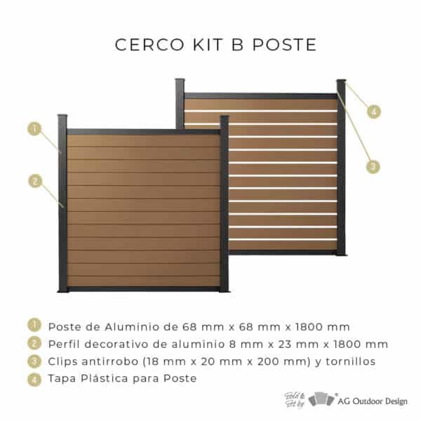 Cerco Ingles WPC sold by AG Outdoor Design Exclusive CERCO KIT B POSTE 3