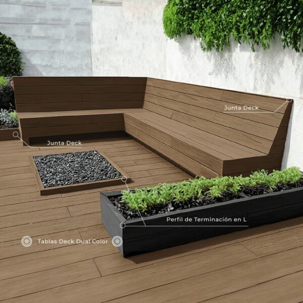 Deck Co Extruded Dual Color G04 Teak G07 Charcoal sold by AG Outdoor Design (1)