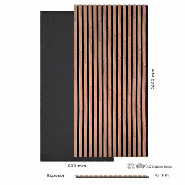 Wall Panel Acanalado Acústico Nogal sold by AG Outdoor Design (3) 2