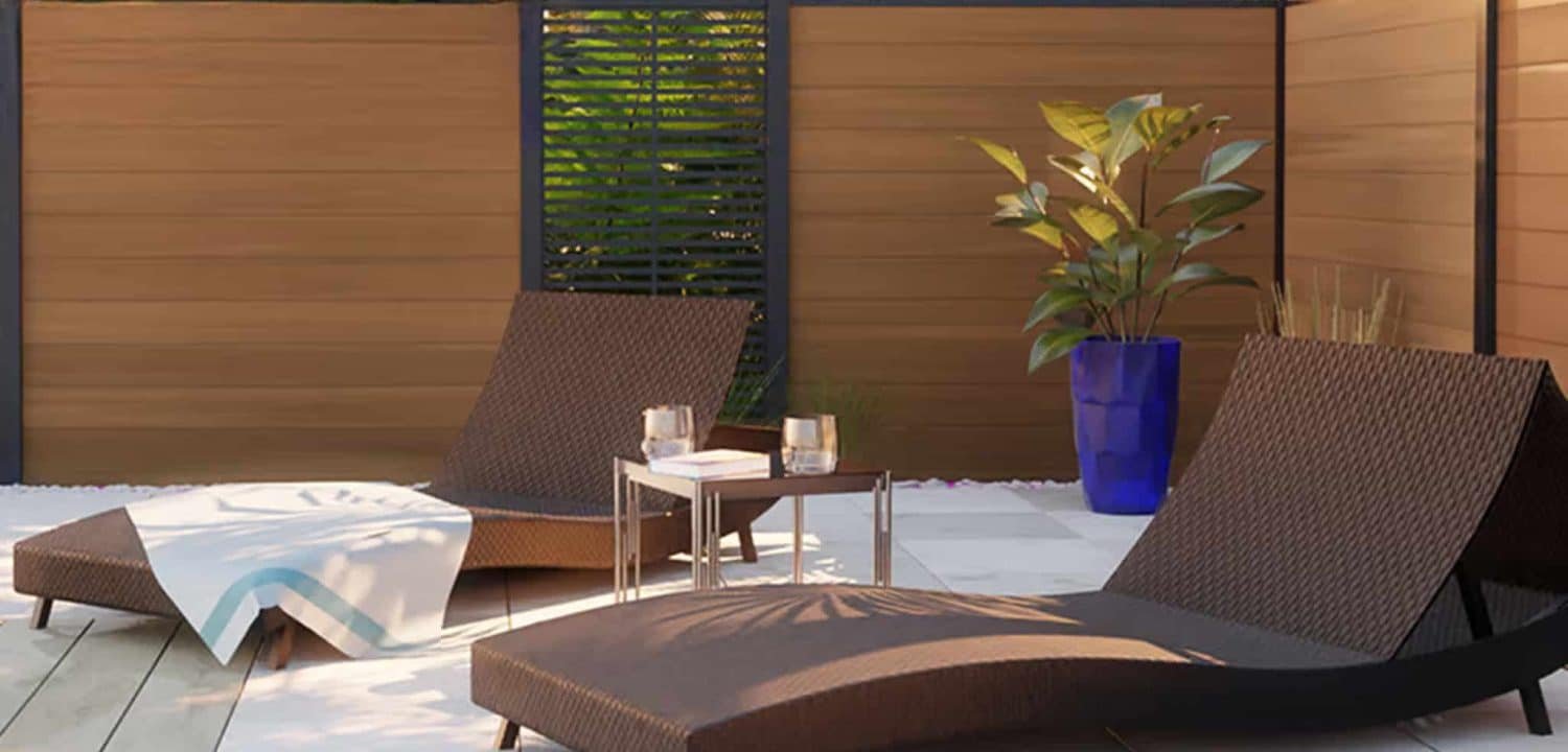 Cerco Ingles WPC sold by AG Outdoor Design Exclusive FenceG04 Teak 2