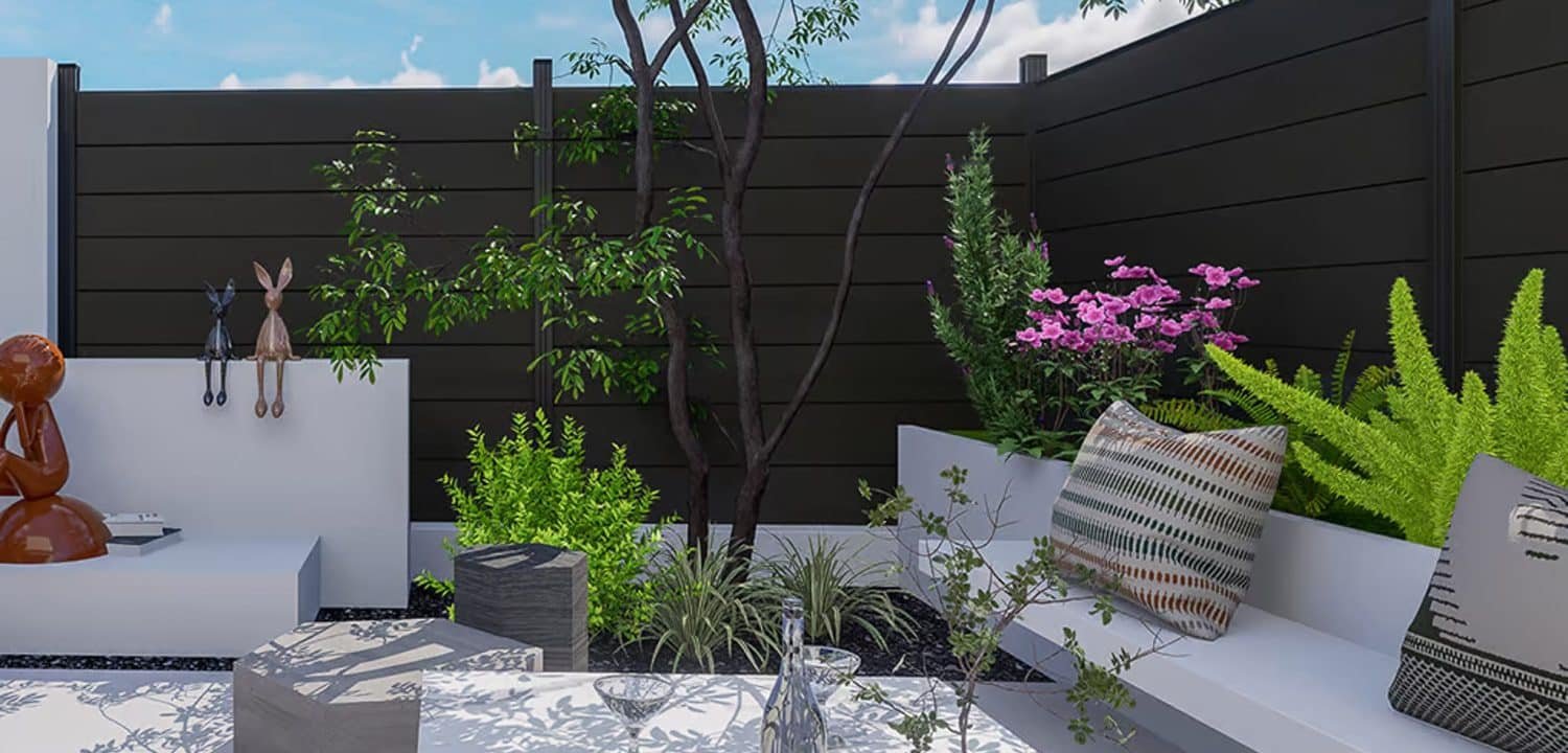 Cerco Ingles WPC sold by AG Outdoor Design Exclusive FenceG07 Charcoal 2